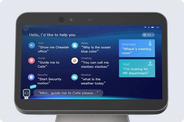 robot dich vu ai greetingbot mini hinh 1