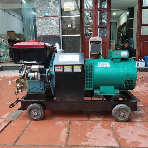 may phat dien dau no 7.5kw dong phong 15hp 3 pha (d15 mat nuoc, de) hinh 0