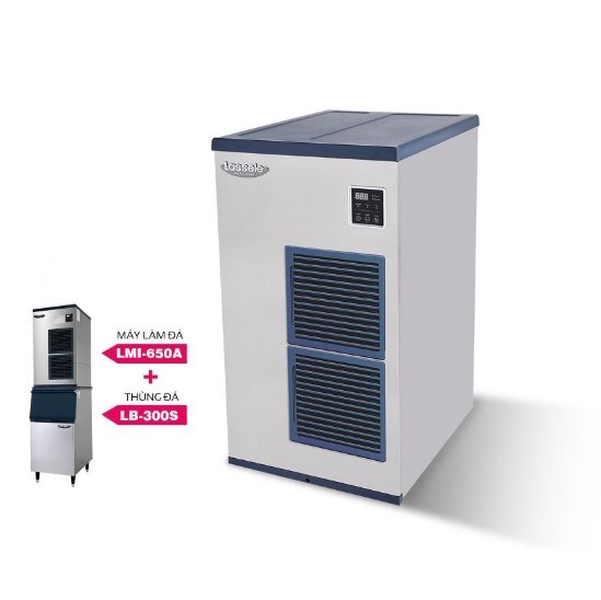 may lam da ban nguyet lassele lmi-650a + thung da lb-300s hinh 2