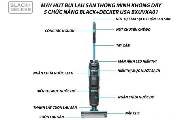 may hut bui lau san thong minh khong day 5 chuc nang black+decker bxuvxa01 hinh 1