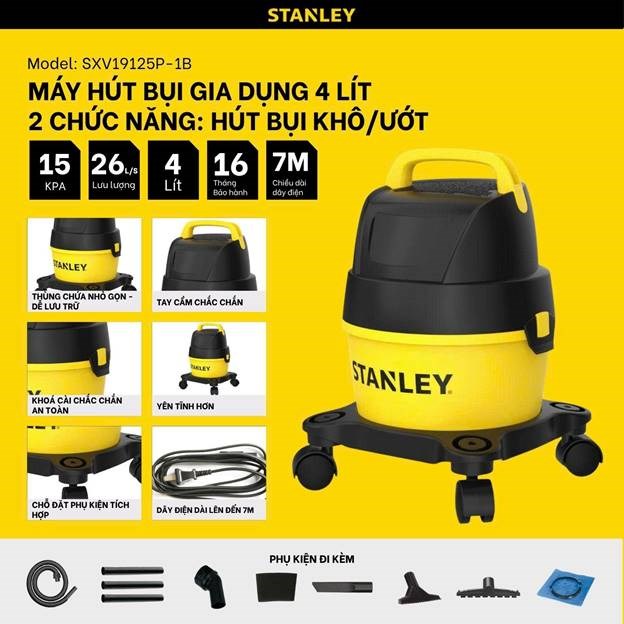 may hut bui 2 chuc nang stanley sxv19125p-1b – 4l – 15kpa hinh 0