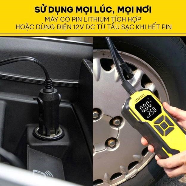 dụng cụ đa năng bơm xe, đèn pin led, sạc dự phòng stanley sxif0101 hình 2 dung cu da nang bom xe, den pin led, sac du phong stanley sxif0101 hinh 2