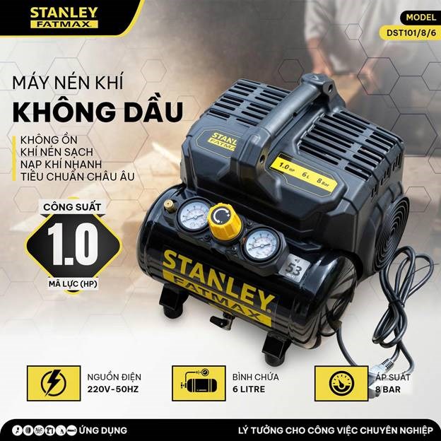 may nen khi khong dau 6l stanley fatmax dst101/8/6 hinh 0