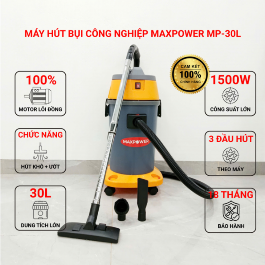 may hut bui cong nghiep maxpower mp-30l (thung nhua) hinh 0
