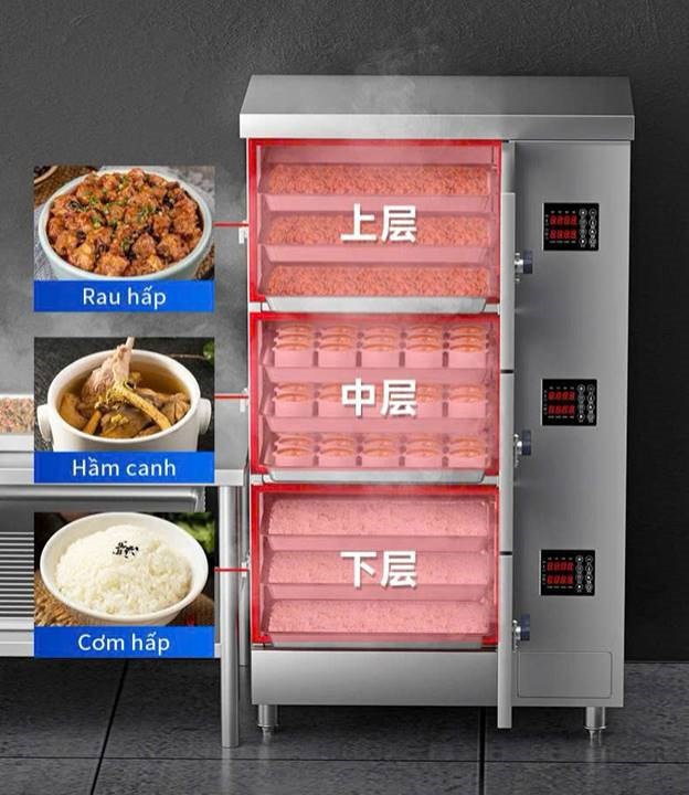 tủ hấp trưng bày thực phẩm 3 cửa chineng cn-8009-wa-3 hình 2 tu hap trung bay thuc pham 3 cua chineng cn-8009-wa-3 hinh 2