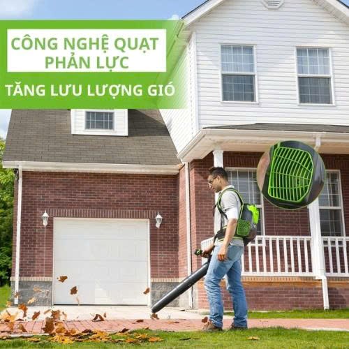 may thoi la deo lung dung pin greenworks blf446 hinh 2