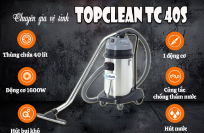 may hut bui, hut nuoc topclean tc40s hinh 0