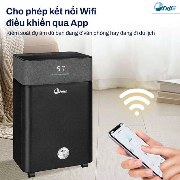 máy hút ẩm fujie hm-920ed 20 lít/ngày, kết nối wifi hình 3 may hut am fujie hm-920ed 20 lit/ngay, ket noi wifi hinh 3