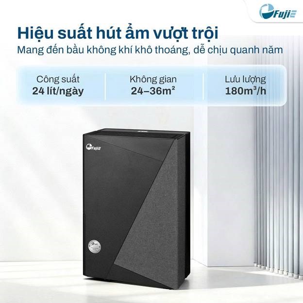 máy hút ẩm fujie hm-924ed 24 lít/ngày, kết nối wifi hình 1 may hut am fujie hm-924ed 24 lit/ngay, ket noi wifi hinh 1