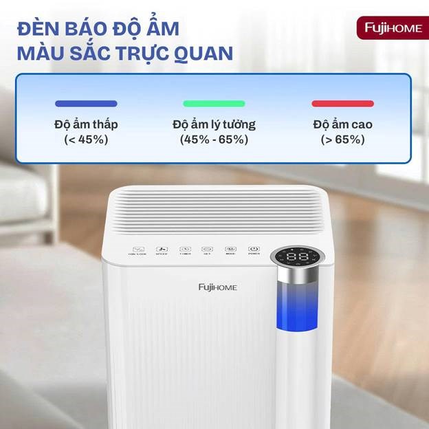 máy hút ẩm fujihome dh10new công suất 10 lít/ngày hình 3 may hut am fujihome dh10new cong suat 10 lit/ngay hinh 3