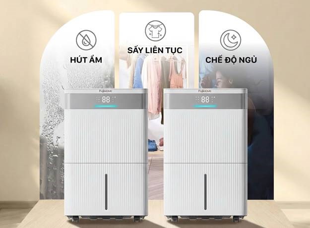 may hut am fujihome dh40nw cong suat 40 lit/ngay, ket noi wifi hinh 1
