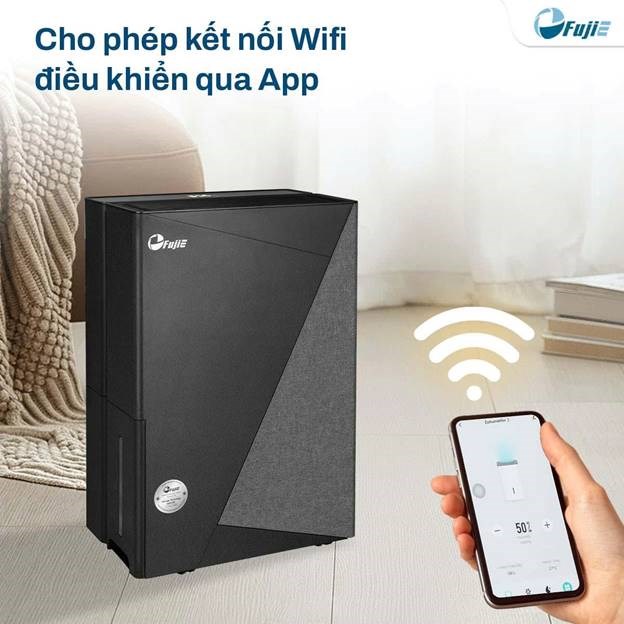 máy hút ẩm fujie hm-930ed 30 lít/ngày, kết nối wifi hình 3 may hut am fujie hm-930ed 30 lit/ngay, ket noi wifi hinh 3