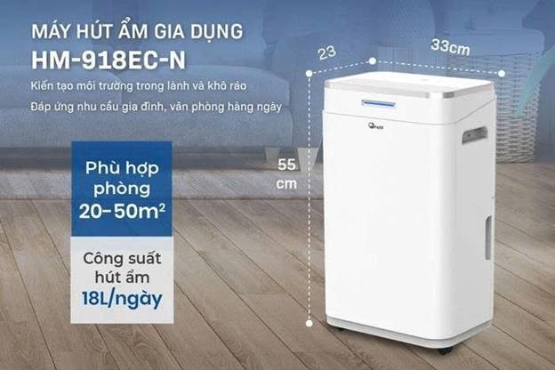 may hut am fujie hm-918ec-n ket noi wifi cong suat 18 lit/ngay hinh 1