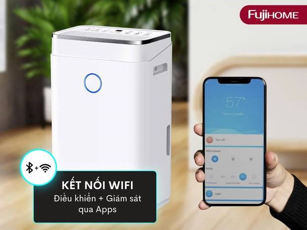 may hut am fujihome dh20w cong suat 20 lit/ngay, ket noi wifi hinh 1