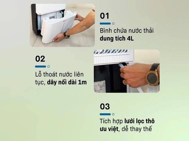 may hut am fujihaia dh25w cong suat 25 lit/ngay, co ket noi wifi hinh 8