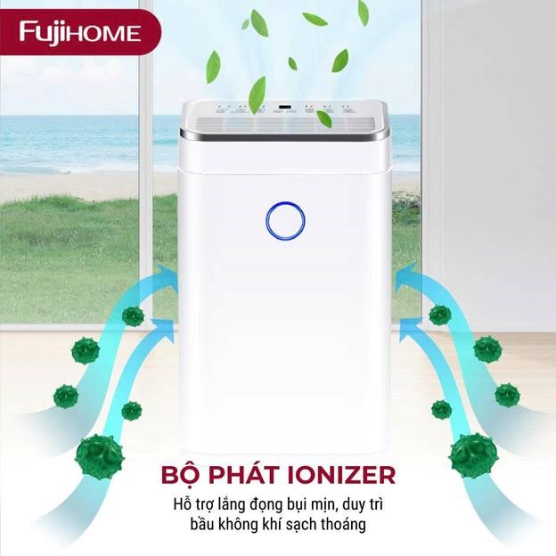 may hut am fujihome dh20w cong suat 20 lit/ngay, ket noi wifi hinh 3
