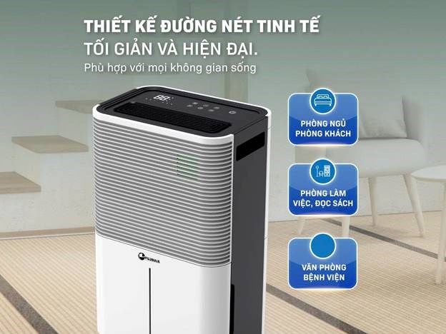 may hut am fujihaia dh25w cong suat 25 lit/ngay, co ket noi wifi hinh 7