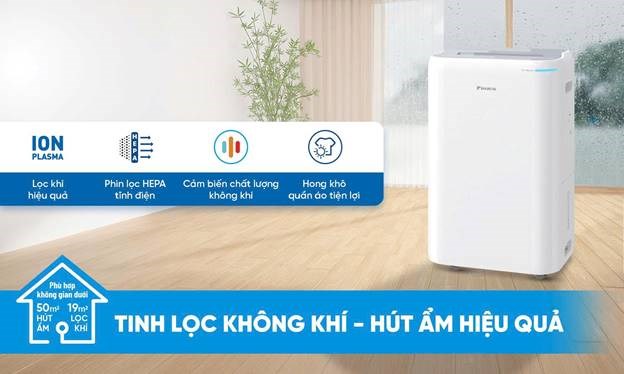 may hut am loc khong khi daikin jpf12av2 cong suat 23 lit/ngay hinh 0