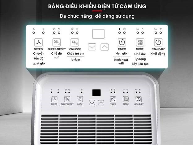 may hut am fujihome dh20w cong suat 20 lit/ngay, ket noi wifi hinh 2