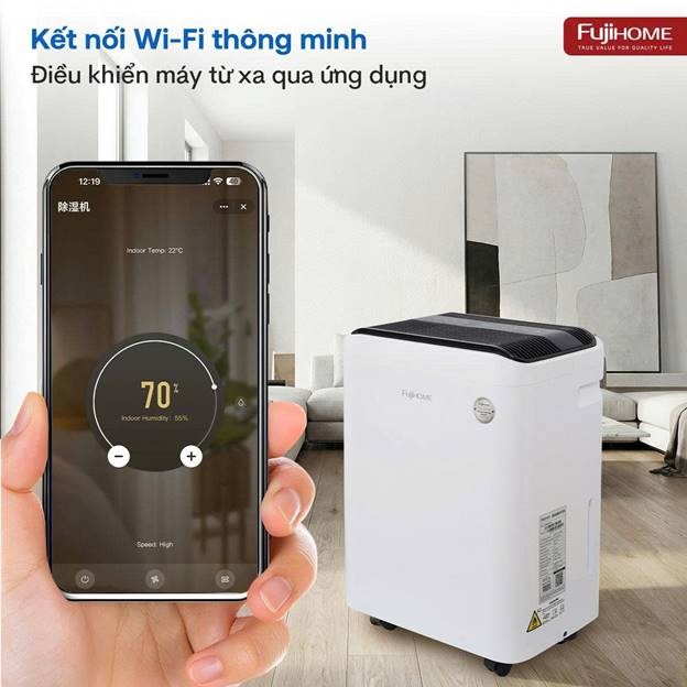 may hut am fujihome dh35w-hepa (35lit/ngay) ket noi wifi hinh 3