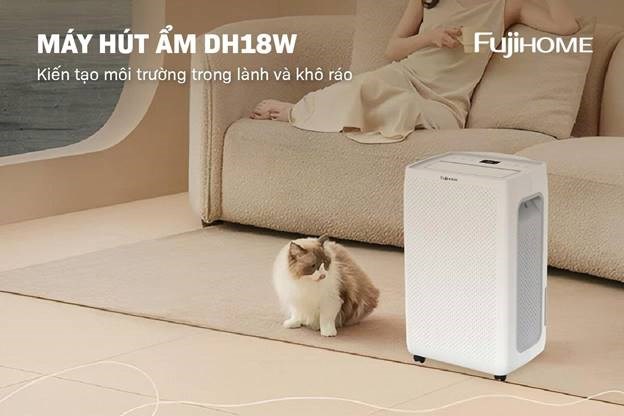 may hut am fujihome dh18w (18lit/ngay), ket noi wifi hinh 1