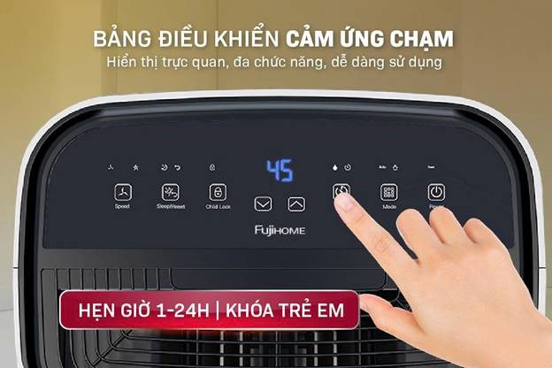 may hut am fujihome dh25w-hepa (25lit/ngay) ket noi wifi, mang hepa hinh 6