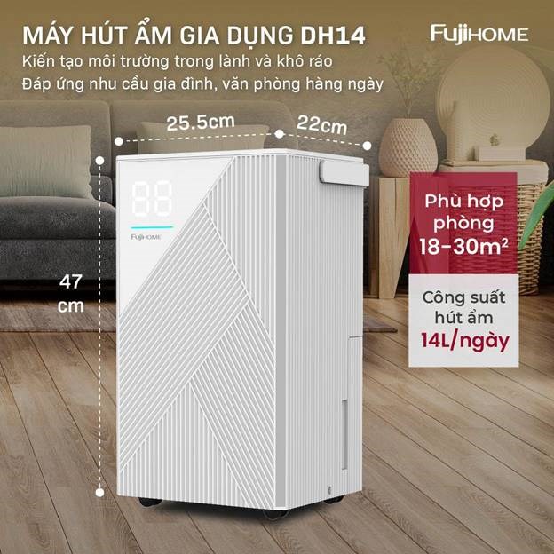 may hut am fujihome dh14 cong suat 14 lit/ngay hinh 1