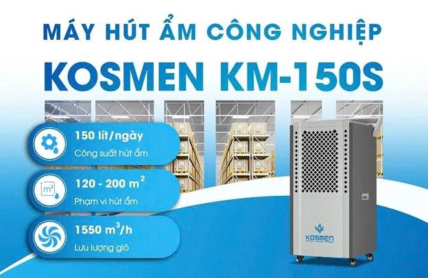 may hut am cong nghiep kosmen km-150s cong suat 150 lit/ngay hinh 0
