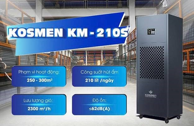 may hut am cong nghiep kosmen km-210s cong suat 210 lit/ngay hinh 0
