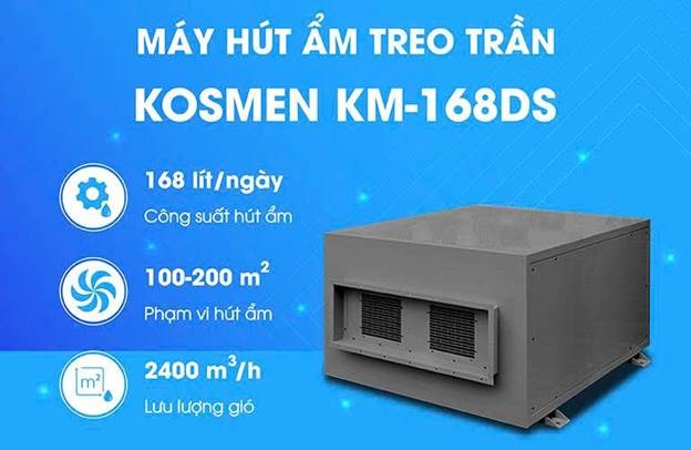 may hut am treo tran kosmen km-168ds cong suat 168 lit/ngay hinh 1