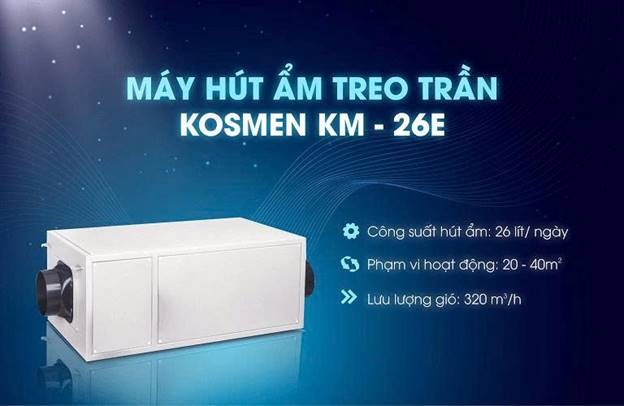 may hut am treo tran kosmen km-26e cong suat 26 lit/ngay hinh 0